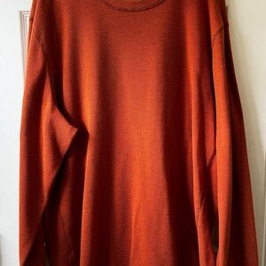 Eddie Bauer Orange Crewneck Thermal T-Shirt